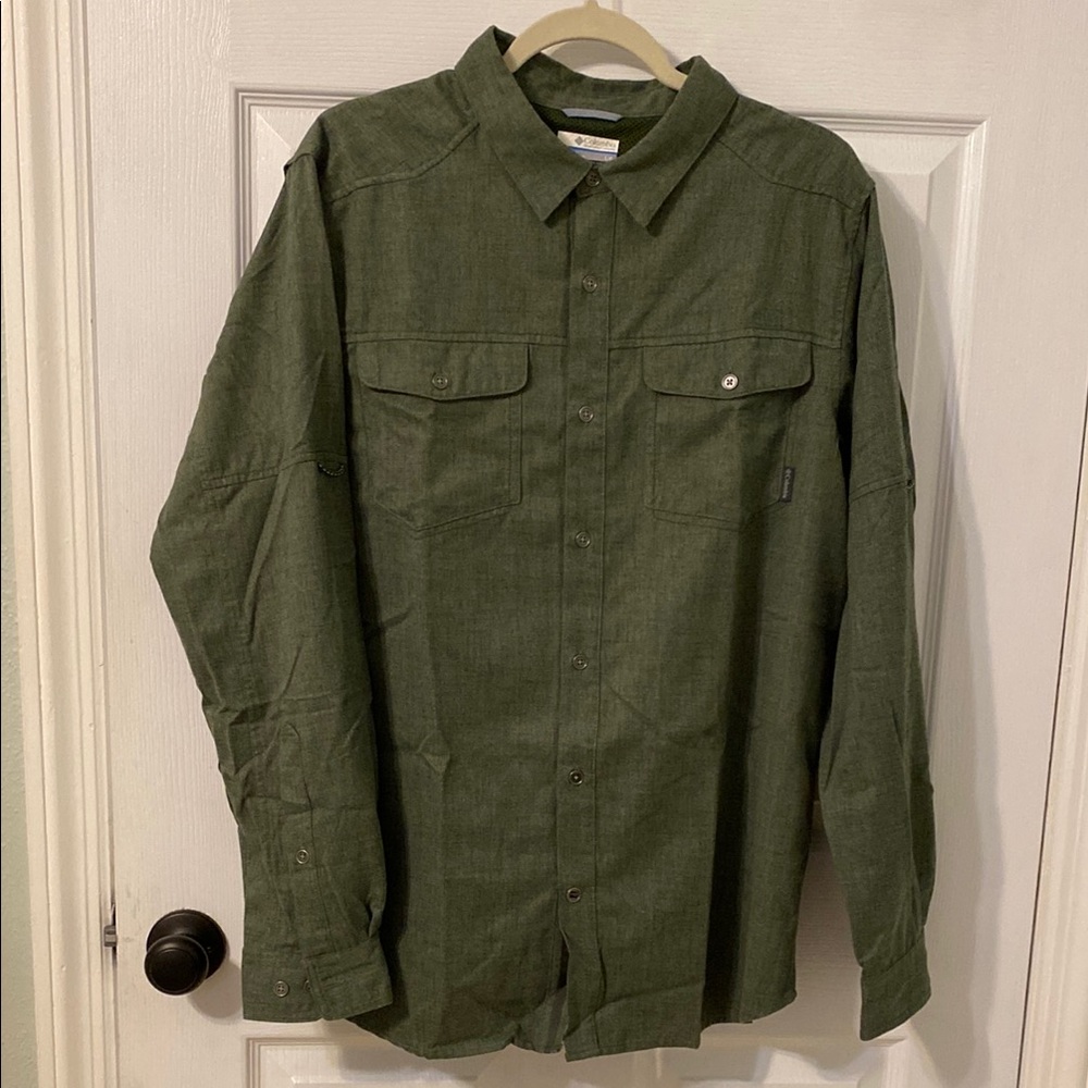 Columbia Olive Green Lightweight Shirt Jacket
